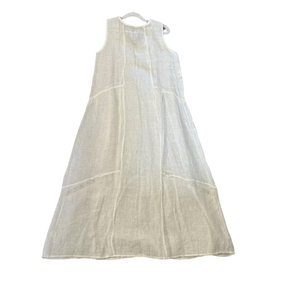 Natural Very Light Weight Linen/Cotton Sleeveless Maxi Sundress - Picture 5 of 7
